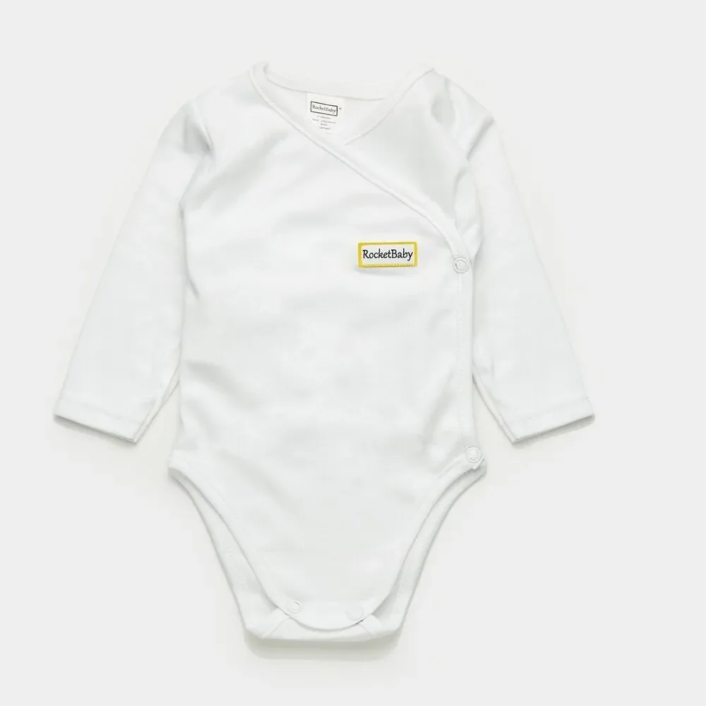 ROCKETBABY Bodysuit Kimono Long Sleeve White